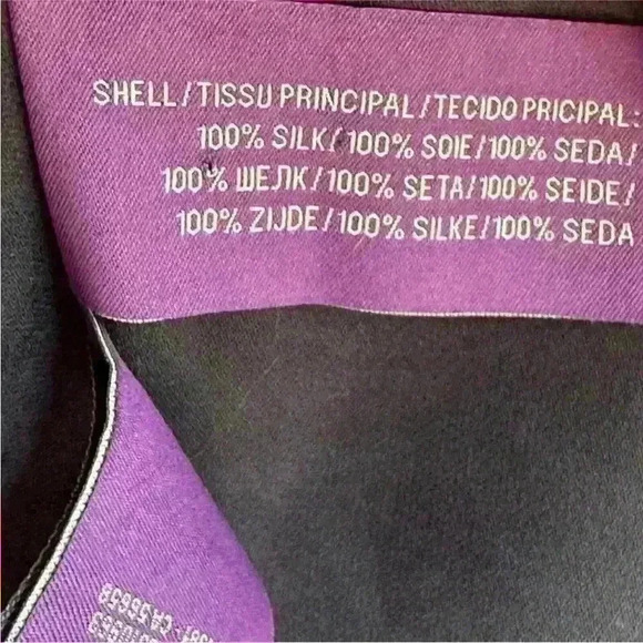 Ralph Lauren Purple Label "Marcella" Dark Navy Blue Silk Crepe Blouse Size 6 EUC - Picture 10 of 11